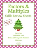 Math Skills Review Sheets: Factors and Multiples