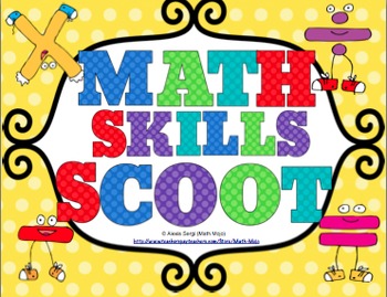 Preview of Math Skills Scoot Bundle