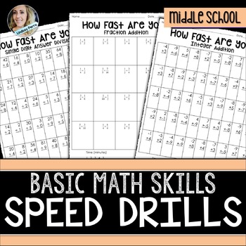 Preview of Math Operations Speed Drills