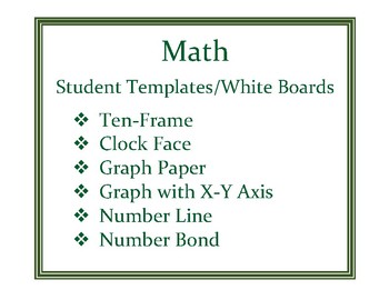 Preview of CCSS Math Skills Templates/White Boards