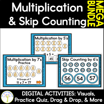 Preview of Math Skip Counting and Multiplication Mega Bundle Bundle