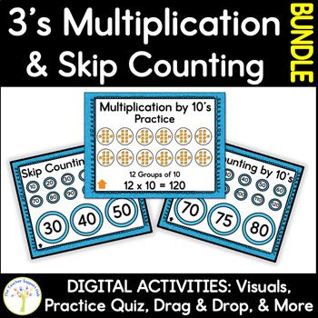 Preview of Math Skip Counting and Multiplication by 10's Bundle