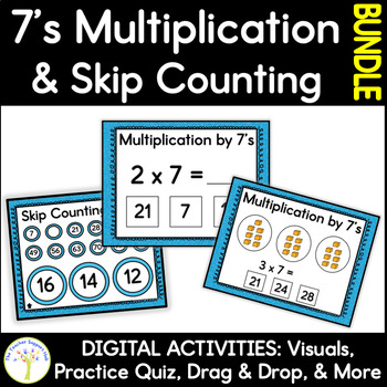 Preview of Math Skip Counting and Multiplication by 7 Bundle