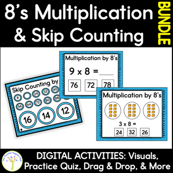 Preview of Math Skip Counting and Multiplication by 8's Bundle