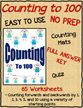 Preview of Math - Skip Counting by 1's, 2's, 3's, 4's, 5's, 10's to 50 and 100 Worksheets