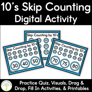 Preview of Math Skip Counting by 10's Digital Activity