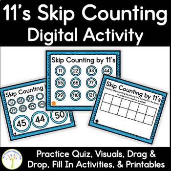 Preview of Math Skip Counting by 11's Digital Activity