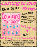 Math - Skip Counting to 1000 by 1's, 2's, 3's, 4's, 5's, a
