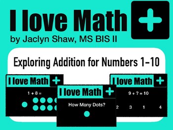 Preview of Math Slides Simple Addition 1-10 (60 slides)