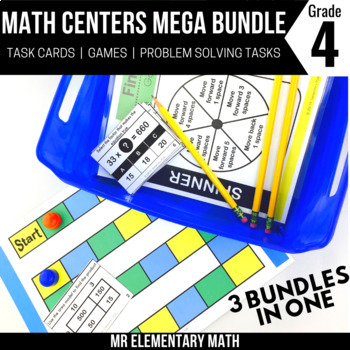 Preview of Math Small Group Activities - 4th Grade Math Centers and Games