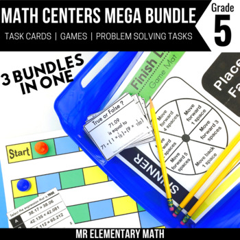 Preview of Math Small Group Activities - 5th Grade Math Centers and Games