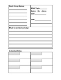 Math Small Group Form