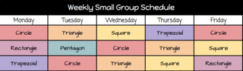 Preview of Math Small Group Google Sheet