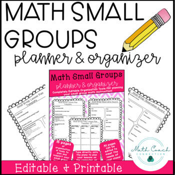 Preview of Math Small Group Instruction Planner (EDITABLE)!