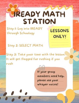 Preview of Math Small Group Stations