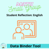 Math Small Group Student Reflection Printable in ENGLISH