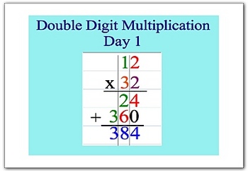 Preview of Math Smartboard Lesson Double Digit Multiplication Smartboard