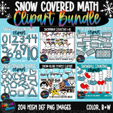 Math Snow Covered Clipart Bundle