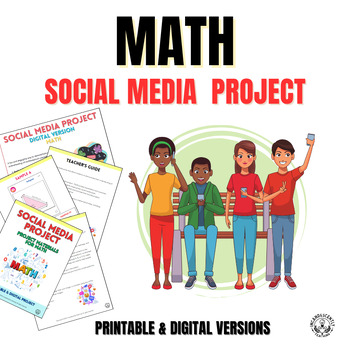 Preview of Math Social Media & Gallery Walk Project with Templates & Digital Resources