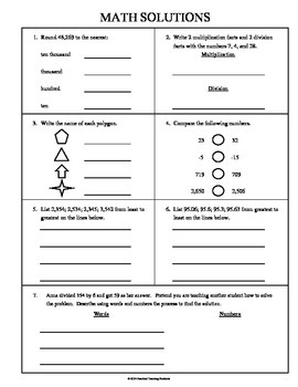 Preview of Math Problem Solutions