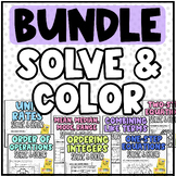 Math Solve & Color Bundle | 6th Grade Math