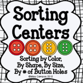 Math Sorting Center: by color, by shape, by size, sorting 