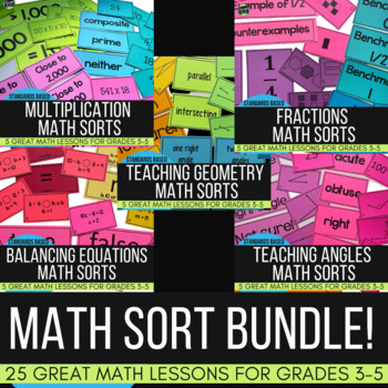 Preview of Math Sorts - 25 Math Lessons to Improve Math Talk & Find Math Misconceptions