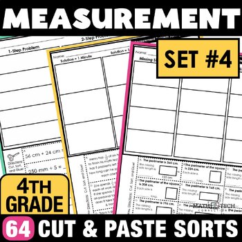 Preview of Math Interactive Notebook 4th Grade Area, Perimeter, Converting Measurements