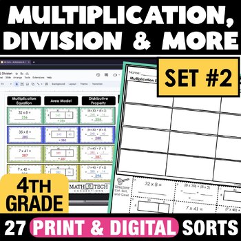 Preview of Math Interactive Notebook 4th Grade Multiplication & Division Math Centers