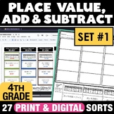 Math Interactive Notebook 4th Grade Place Value, Addition 