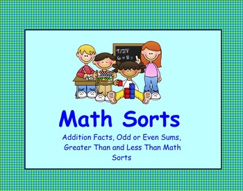Preview of Math Sorts SMART Notebook with Worksheets
