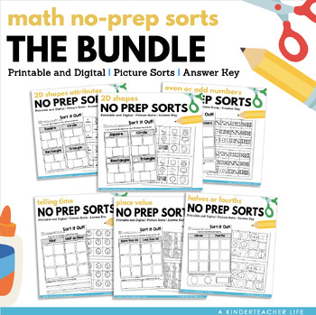 Preview of Math Sorts: The Bundle Printable and Digital
