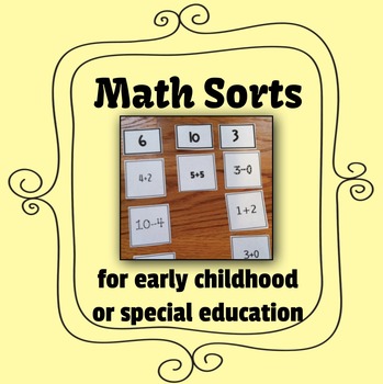 Preview of Math Sorts for Special Education