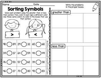 Math Sorts for First Graders by Teaching With Love and Laughter | TpT