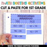 Math Interactive Notebooks 1st Grade Math Sorts for Math C