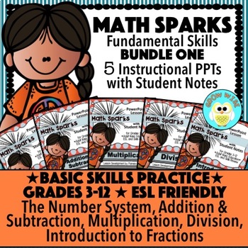 Preview of Math Sparks Bundle One! Basic Math Skills! $$ Savings!