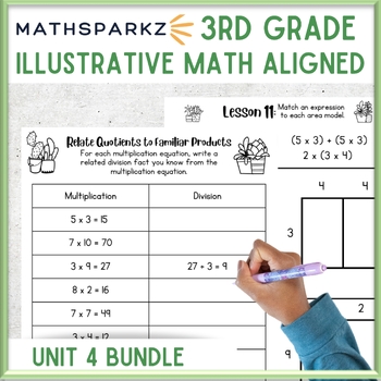 Preview of Math Sparkz Bundle - based on 3rd Grade Illustrative Math (IM) Unit 4