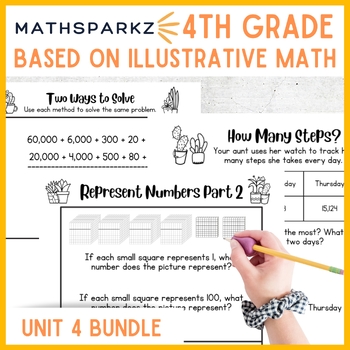 Preview of Math Sparkz Bundle - based on Illustrative Math (IM) 4th Grade Unit 4