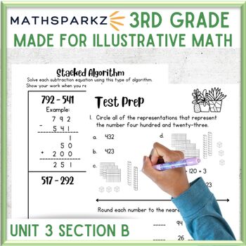 Preview of Math Sparkz - based on Illustrative Math (IM) 3rd Grade Unit 3, Section B