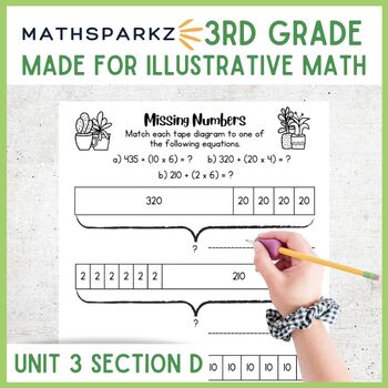 Preview of Math Sparkz - based on Illustrative Math (IM) 3rd Grade Unit 3, Section D
