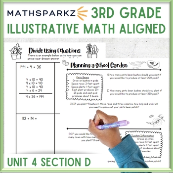 Preview of Math Sparkz - based on Illustrative Math (IM) 3rd Grade Unit 4, Section D