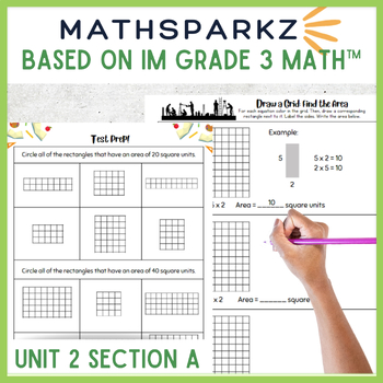 Preview of Math Sparkz - based on Illustrative Math - Third Grade - Unit 2, Section A