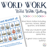 Math + Spelling= How Much is Your Word Worth? #2 {Coins & 