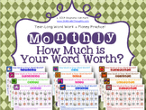 Math + Spelling = How Much is Your Word Worth? {Monthly Co