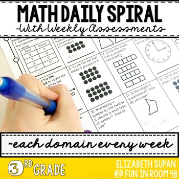 Preview of Math Moves: 3rd Grade Math Spiral Review | Google Slides