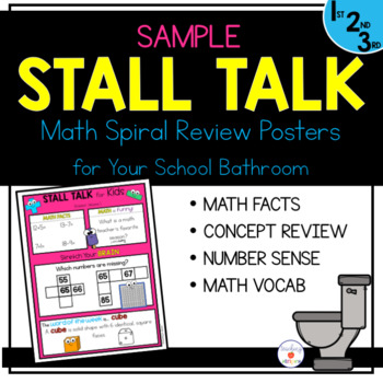 Preview of Math Spiral Review Posters-  Stall Talk Free Sample