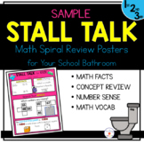 Math Spiral Review Posters-  Stall Talk Free Sample