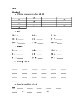 Math Spiral-first grade common core by Tiffanie Halison | TpT