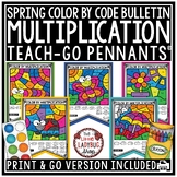 March April Spring Math Color by Code Multiplication Sprin