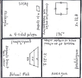 Math Squares - Properties of Quadrilaterals